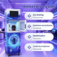 Distributeur automatique de nettoyage de casques à chambre unique pour ateliers de moto et garages