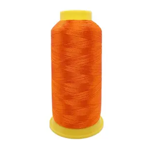 wholesale Low moq wear resistant 100% polyester Rayon Dyed 150G Polyester 250D 150D 120D Embroidery Thread For Sewing