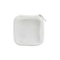Étui à fermeture éclair rigide en PVC transparent Double pochette rigide à fermeture éclair étuis transparents collations voyage articles de toilette petits articles