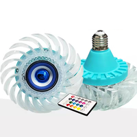 Projecteur de musique intelligent, éclairage musical en cristal avec dents bleues, décoration pour la maison, E27
