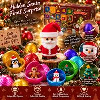 Calendrier de l'Avent de Noël personnalisé 24 jours – Compte à rebours – Jouet à presser anti-stress en forme de dumpling – Boîte mystère surprise – Cadeau de fêtes