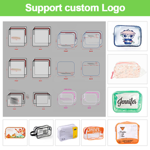 UIOWIO Custom See-through Travel PVC <strong>Clear</strong> Toiletry Case Transparent Bathroom Organizer Plastic Waterproof Toilet Wash <strong>Bag</strong> - Product Image 3