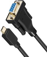 Câble adaptateur USB Type C vers RS-232 de haute qualité avec puce PL2303, blindage tressé, matériau PVC pour ordinateur et imprimante