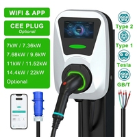 Chargeur EV intelligent 7 kW Type 2 Wallbox avec application RFID OCPP 1.6J IP65 étanche pour la recharge à domicile et commerciale