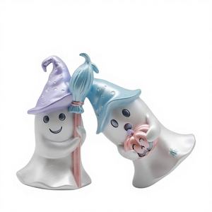 Petite figurine sculptée artistique en résine époxy, fantôme d'Halloween, ornement, artisanat pour jardin, maison, salon, Festival des Fantômes - Product Image 1