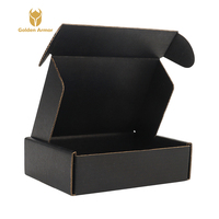 Caja de Envío de Cartón Corrugado Ecológica de Alta Gama Negra para Comercio Electrónico, Ropa, Regalos, Almacenamiento, con Logotipo Personalizado