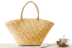 Borsa Tote donna moda <span class=keywords><strong>estiva</strong></span> floreale e paglia di alghe per spiaggia <span class=keywords><strong>o</strong></span> ufficio borsa in Rattan - Product Image 3