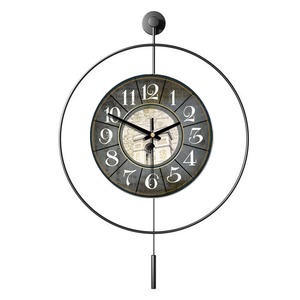 Modern Geometric Metal Wall <b>Clock</b> Irregular Round Decorative Timepiece <b>Battery</b> Operated for Living Room Interior - Product Image 4