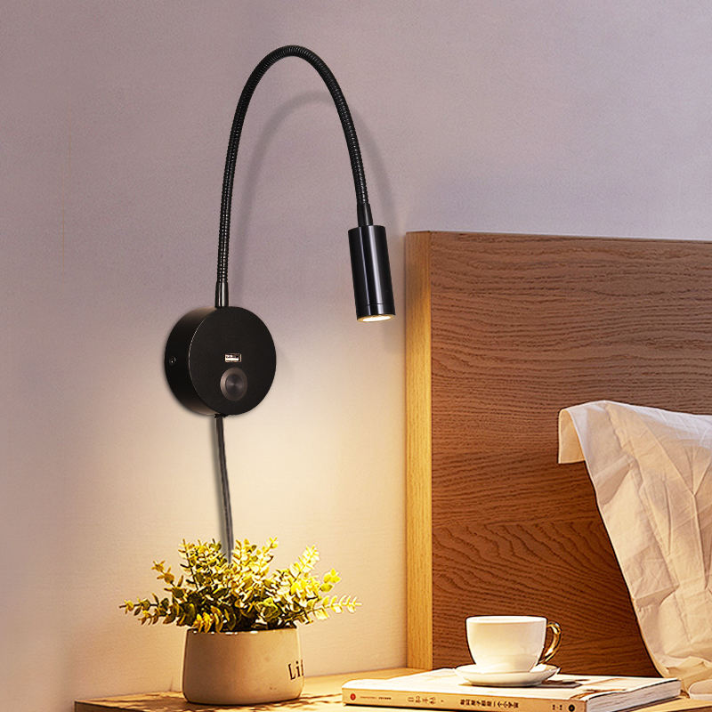 Flexible Gooseneck Headboard Reading Lights Flexible Arm Versatile