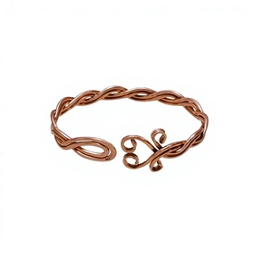 Luxury <b>Copper</b> Bangle <b>Bracelet</b> Handmade Fashion Jewelry Gift For Women Traditional Ethnic Style Accessory - Product Image 1