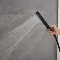 Robinet de baignoire sur pied de style luxueux de haute qualité, couleur noire, carré