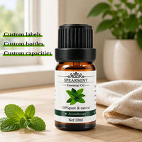 Huile Essentielle de Menthe Verte 100% Pure et Naturelle, Marque Privée Personnalisée, pour Diffuseur d'Aromathérapie, Soins de la Peau, Huile de Massage, OEM