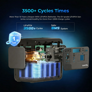 Jamaica US Stock 800W LiFePO4 Solar <b>Generator</b> 120v 220v Back Up Battery Portable Electric Power Station - Product Image 4