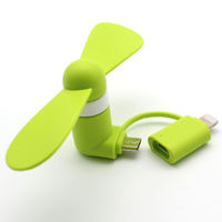 Mini ventilateur 2-en-1 pour téléphone et tablette Android, puissant, à piles, accessoire d'été pour iPhone, iPad, smartphone, pour la maison et l'extérieur