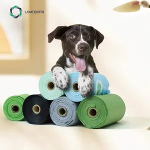 Meilleures fournitures pour animaux de compagnie Couleurs personnalisées Sacs à crottes pour chien pour le nettoyage des déchets Plastique épais étanche et résistant à la déchirure Assortiment