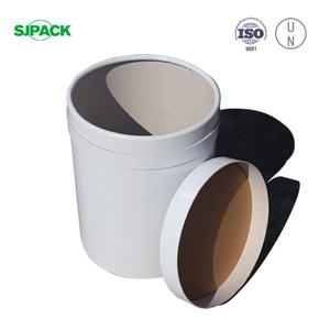 Fût de transport à tête ouverte en papier couché blanc 16,5 gal, CH - Product Image 5