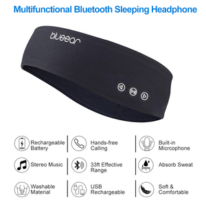 Haut-parleur mince tissu de sport unisexe casque de couchage bandeau vente en gros sans fil Bt5.0 musique bande de nuit casque de couchage - Product Image 2