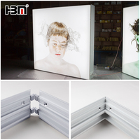 Bord allumé LED affichage boîte à lumière Rectangle double face publicité bannière coulissante en aluminium suspendu cabine extérieure