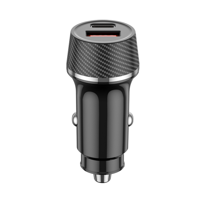 Mini Dual USB C 2 Port Car Mobile Charger Adapter Fast Charging USB Car Charger for iPhone Type C USB Car Charger PD