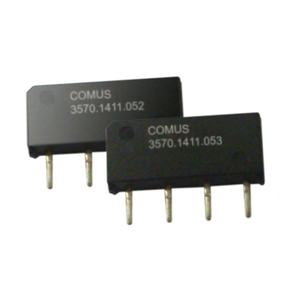 Relé de láminas secas normalmente abierto serie 3570 1411 FORM A COMUS, 5V 12V, 4 pines, fabricación - Product Image 1