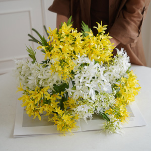 Bouquet de fleurs artificielles en soie, lys de pluie artificiel, lys araignée, pour décorations de mariage et de maison - Product Image 4