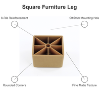 Rehausseurs de lit carrés en plastique robustes pour meubles, pour salon, salle à manger, cuisine, en ABS