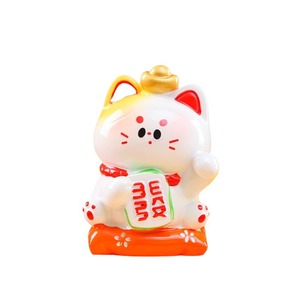 Zhao * Caifu Meow Piccoli Ornamenti per Console <span class=keywords><strong>Auto</strong></span>, Regali di Capodanno, Decorazioni Artigianali in Resina, Prima Generazione - Product Image 5