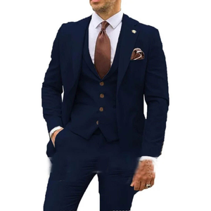 Nuevo Traje Elegante y Moderno para Novio y Padrinos de Boda, Chaqueta, Chaleco y Pantalones a la Medida para Ceremonia y Fiesta - Product Image 4