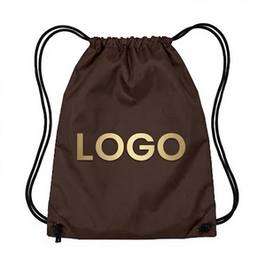 Sac de sport personnalisé avec logo, sac à cordon en polyester imperméable, sac à dos de course, sac de voyage léger en gros - Product Image 1