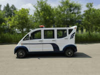 Carro de Patrulla Eléctrico de Grado Industrial, Vehículo de Seguridad de 7 Plazas con Barra de Luces de Emergencia para Campus, Comunidades Comerciales, OEM