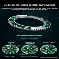 Montre de plongée OEM en acier inoxydable, personnalisation sur mesure, changement de logo, mouvement automatique japonais, aiguilles lumineuses, cadran, étanche 300m
