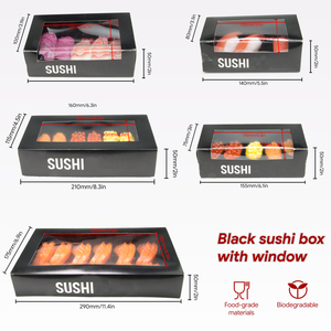 Caja de <span class=keywords><strong>Sushi</strong></span> de Papel Ecológica Personalizada, Caja de Embalaje de Cartón Plegable Biodegradable para <span class=keywords><strong>Sushi</strong></span> - Product Image 3