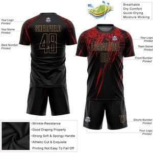 Ensemble de maillot de football personnalisé Fancustom pull personnalisé t-shirts et shorts pour hommes femmes jeunes avec impression de nom - Product Image 3
