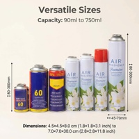 Lata de Aerosol Vacía de Alta Resistencia de 500 ml a Prueba de Fugas para Limpiador Industrial y Ambientador en Aerosol