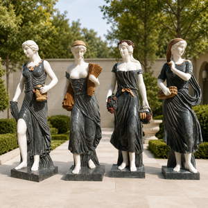 <span class=keywords><strong>Statue</strong></span> de <span class=keywords><strong>femme</strong></span> en marbre <span class=keywords><strong>multicolore</strong></span> sculptée à la main pour villa de luxe - Product Image 3