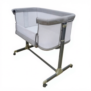 Culla per Neonati con 6 Livelli di Altezza Regolabili, Lati in Rete Traspirante, Lettino <span class=keywords><strong>Portatile</strong></span> Co-Sleeper per Neonati - Product Image 2