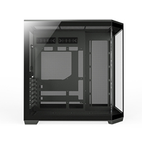 Boîtier d'ordinateur de jeu ATX Full Tower TG Glass Window avec ventilateurs RGB, support de refroidissement à eau 360 mm, construction en acier