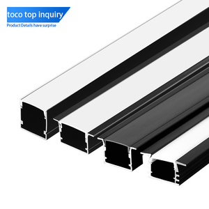 Toco-<span class=keywords><strong>Perfil</strong></span> de luz <span class=keywords><strong>Led</strong></span> de aluminio para iluminación de Exteriores, <span class=keywords><strong>perfil</strong></span> de aluminio empotrado de 7mm, 1m, 2m y 3m - Product Image 4