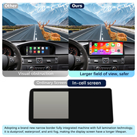 Navigateur GPS sans fil ultra-fin 12,3 pouces avec écran HD IPS, CarPlay et Android Auto pour Linux, compatible avec BMW E60/E61/E63/E64 Série 3/5