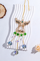 Lustre suspendu en cristal blanc avec design de fleur prismatique arc-en-ciel