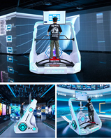 Machine de ski VR d'intérieur YHY avec écran de 42 pouces et effet vent, jeu de ski en réalité virtuelle 9D, simulation de mouvement pour usage commercial