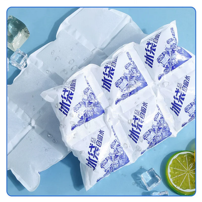 Custom Reusable Food Grade Safe Ice Pack Water Absorbing Cooling Gel Ice Pack Shipping Food With Logo
