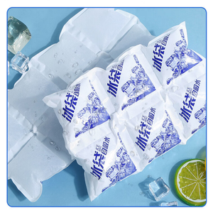 Paquete de hielo seguro de grado alimenticio reutilizable personalizado Paquete de hielo de <span class=keywords><strong>gel</strong></span> de enfriamiento absorbente de agua Envío de alimentos con logotipo - Product Image 1