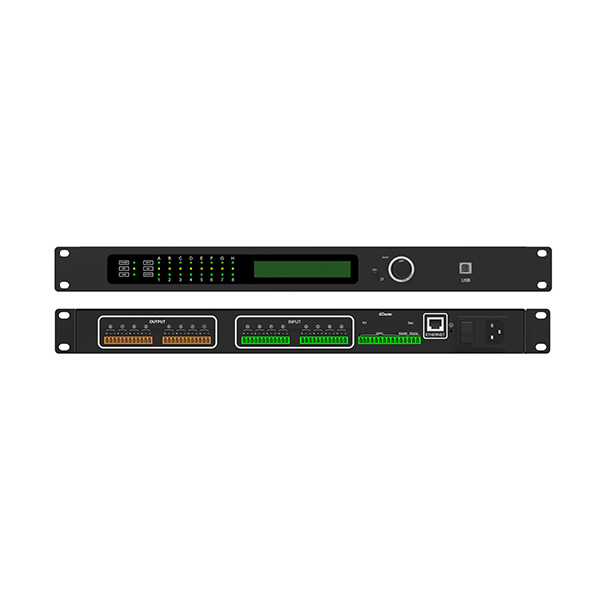 4x4 dante input output 8 analog inputs outputs 8 channels Signal Sound Audio Processor Loudspeaker Management System