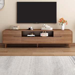 Soporte de TV plegable moderno personalizable de madera contrachapada de melamina para muebles del hogar para sala de estar y dormitorio con función de almacenamiento - Product Image 4