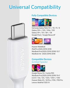 <span class=keywords><strong>Anker</strong></span> Powerline III 60W Câble USB C 6ft USB C vers USB C 2.0 Câble de <span class=keywords><strong>chargeur</strong></span> rapide Support Personnalisation - Product Image 5