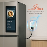 Protecteur de tension 220V 20A, dispositif de protection contre les surtensions et les sous-tensions avec un retard de 180 secondes pour les appareils ménagers, la télévision et le réfrigérateur