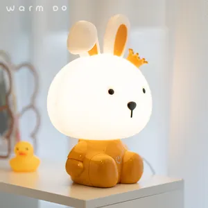 Lámpara táctil Led de la Amistad Anime Rabbit para dormitorio, luz de noche para decoración del hogar, Ideas de productos para bebés, dibujos animados de plástico 3D 48, novedad de 2021