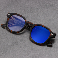 Lunettes de soleil rétro unisexes de haute qualité en acétate UV400 pour l'extérieur, idéales pour la photographie, anti-lumière bleue pour hommes et femmes, et lunettes d'ordinateur.