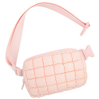 Nouveau Sac Unisexe Léger en Polyester 2025 – Sac à Dos de Voyage Tendance à Motif Rhombique, Sac Banane Décontracté Polyvalent pour Sports de Plein Air